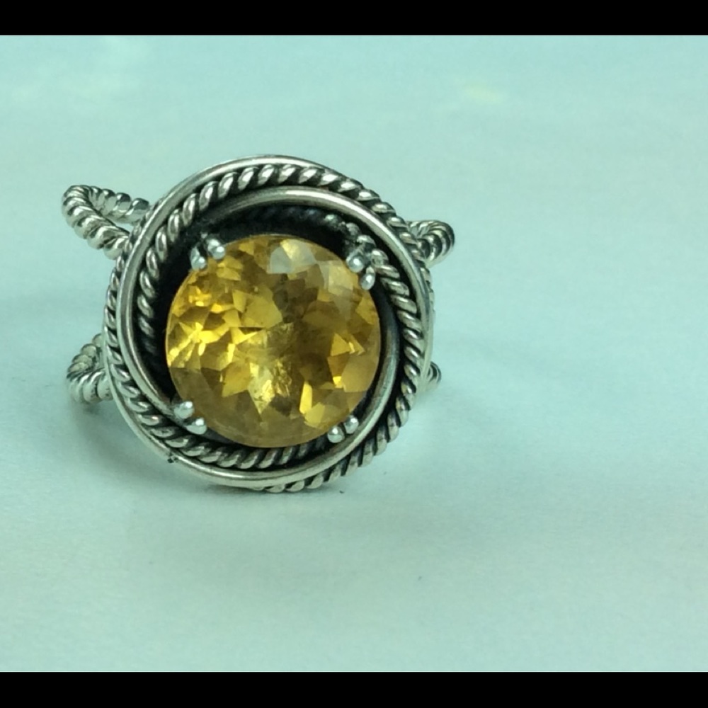 Yellow Topaz in sterling silver